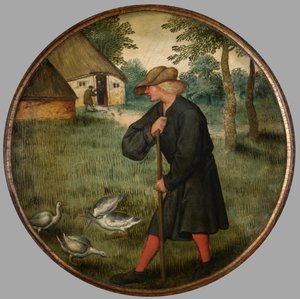 Wer weiß, warum Gänse barfuß gehen?, ca. 1594