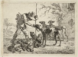 Jäger mit sieben Hunden von Pieter van Laer