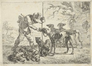 Jäger mit sieben Hunden von Pieter van Laer