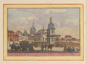Brunnen auf dem Sivada-Platz in Madrid von Pieter van den Berge