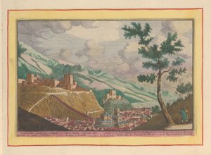 Ansicht von Granada und den Gebäuden der Alhambra von Pieter van den Berge