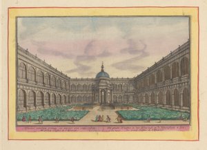 Ansicht des Innenhofs des großen Klosters im Escorial