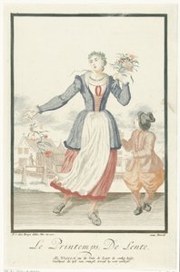 Junge Frau mit einem Blumenstrauß (Der Frühling) (Die vier Jahreszeiten)
