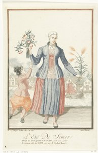 Junge Frau mit Früchten und Ähren von Pieter van den Berge
