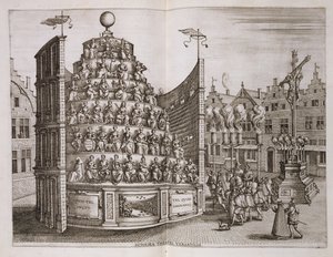 Illustration eines beweglichen Theaters, aus 