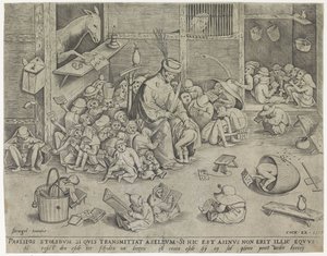 Der Esel in der Schule von Pieter van der Heyden