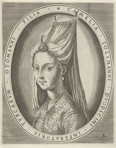 Porträt von Camalia, Tochter von Suleyman I. dem Großen (Porträts von Herrschern) von Pieter van der Heyden