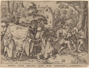 Die Hochzeit von Mopsus und Nisa von Pieter van der Heyden after Pieter Bruegel the Elder