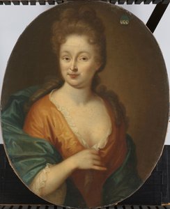 Porträt einer Frau, möglicherweise Elisabeth Hollaer, Ehefrau von Theodorus Rijswijk von Pieter van der Werff (attributed to)