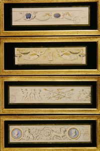 Vier Entwürfe für Friese, ca. 1823 von Pietro (attr. to) Ghinelli