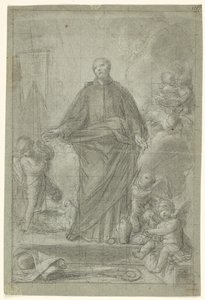 St. Kajetan von Thiene (?) umgeben von Putti