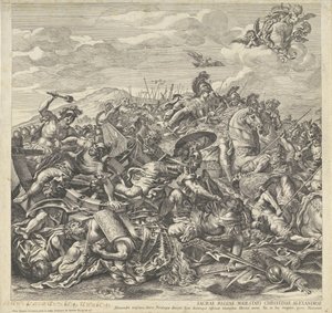 Schlacht bei Arbella (linker Teil) von Pietro Aquila