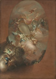 Studie für "Die Apotheose von Ferdinand IV. und Maria Carolina, König und Königin von Neapel" (Skizze für die Decke des Palazzo dei Regi Studi, Neapel), ca. 1781 von Pietro Bardellini