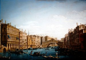 Der Große Kanal mit Blick nach Norden zur Rialto-Brücke