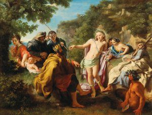 Das Urteil des Midas, erstes Drittel des 18. Jahrhunderts von Pietro Bianchi