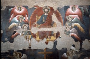 Das Jüngste Gericht Christus triumphierend. (Detail) - Fresko von Pietro Cavallini