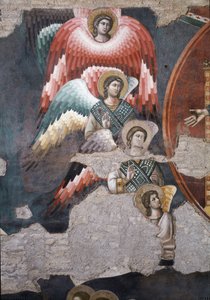 Das Jüngste Gericht, Detail der Engel - Fresko von Pietro Cavallini