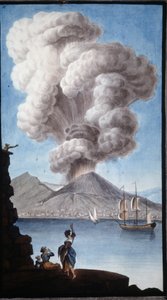 Der Ausbruch des Vesuvs im Jahr 1779. Diese Gouache wurde von Pierre Fabris auf Wunsch von Sir William Hamilton, dem englischen Botschafter in Neapel, angefertigt. von Pietro Fabris