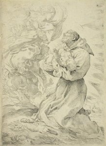 Franz von Assisi mit dem Christuskind auf den Armen
