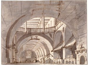 Bühnenbild für ein Theaterstück, 1800er Jahre