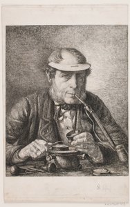 Porträt des Vaters des Künstlers, Medailleur F.C. Krohn