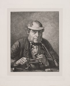 Porträt des Vaters des Künstlers, Medailleur F.C. Krohn