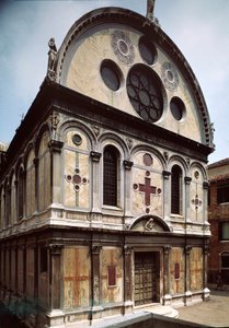 Fassade der Kirche Santa Maria dei Miracoli von Pietro Lombardo (1435-1515) 1481-1489 Venedig, Italien von Pietro Lombardo