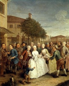 Eine Party in der Villa Widmann, ca. 1750 von Pietro Longhi