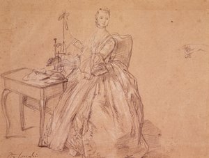 Eine Frau beim Spinnen von Pietro Longhi