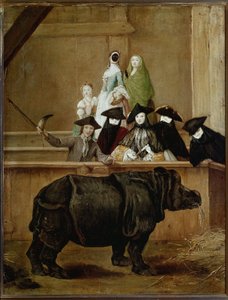 Ausstellung von Clara, indisches Nashorn von Pietro Longhi