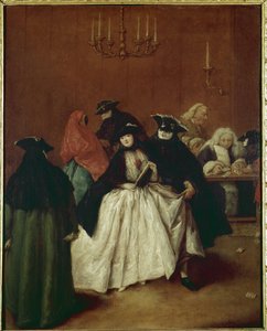 Il Ridotto (der private Raum des Palazzo San Moise, Venedig) oder Maske a Reduto