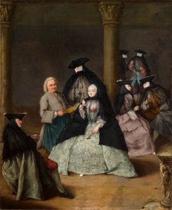 Maskenball in einem Hof