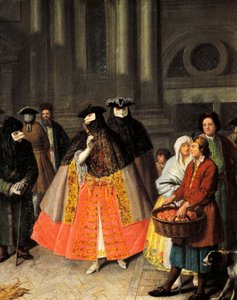 Gespräche zwischen Baute-Masken von Pietro Longhi