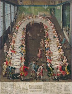 Das Bankett im Casa Nani, zu Ehren ihres Gastes, Clemens August, Kurfürst-Erzbischof von Köln, am 9. September 1755