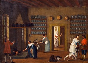 Die Küche in der Villa von Pietro Longhi