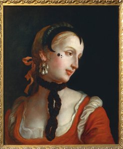 Venedig: Frau mit Schönheitsfleck von Pietro Longhi