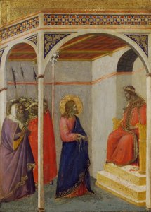 Christus vor Pilatus, ca. 1335 von Pietro Lorenzetti