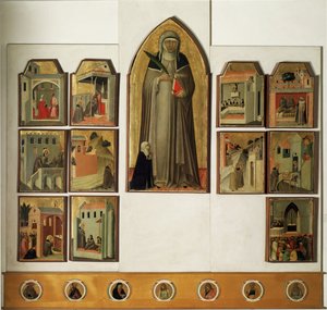 Polyptychon des Lebens der Beata Umilta von Pietro Lorenzetti