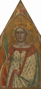 Die heilige Katharina von Alexandria mit einem Engel [rechtes Panel]