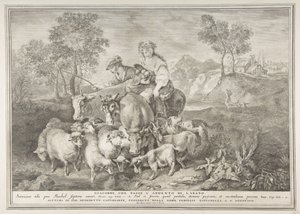 Jakob hütet Labans Herde (Giacobbe, che pasce l