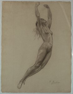 Nackte Frau springend von Pietro Montana