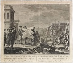 Peter der Große gründet Sankt Petersburg von Pietro Novelli