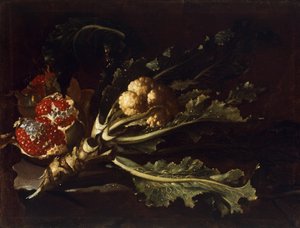 Blumenkohl und Granatäpfel