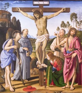 Kreuzigung mit dem heiligen und dem seligen Giovanni Colombini von Pietro Perugino