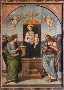 Thronende Jungfrau unter St. Gervase, Protasio, Paulus und Petrus