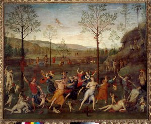 Die Schlacht zwischen Liebe und Keuschheit von Pietro Perugino