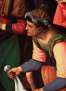 Die Kreuzabnahme oder Klage über den Tod Christi (Detail) von Pietro Perugino