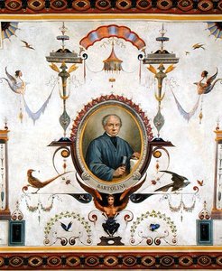 Porträt von Lorenzo Bartolini (1777-1850), Detail von der Decke des Sala del Sindaco von Pietro Pezzati