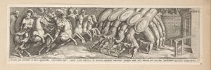 Soldaten im Angriff (Geschichte von Kaiser Konstantin) von Pietro Sante Bartoli