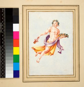 Männliche Figur mit Blätterkranz